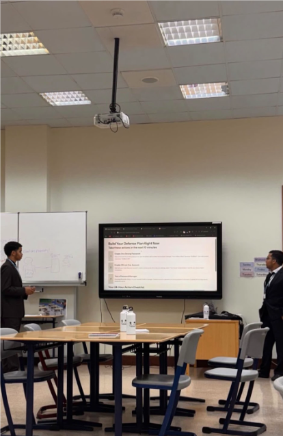 An interactive session on cybersecurity and online safety.